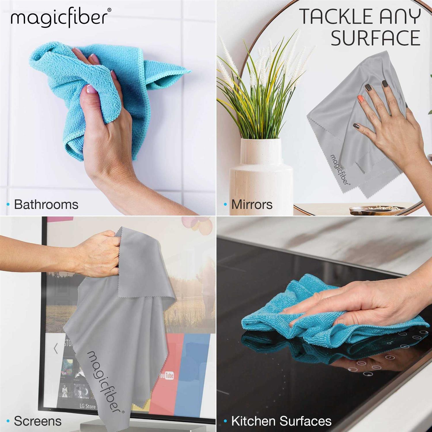 Magicfiber Microfiber Cleaning Cloth Thick Soft & Ultra Absorbent Reusable Microfiber Towel - Image 3