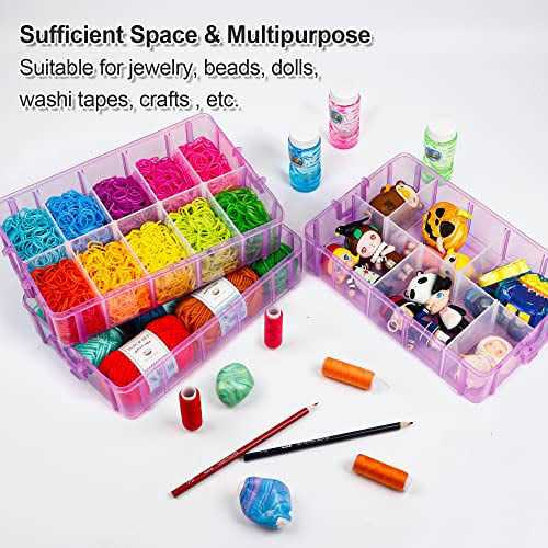 INSCRAFT 7 Layers Stackable Storage Container 70 Adjustable Compartments - Image 2
