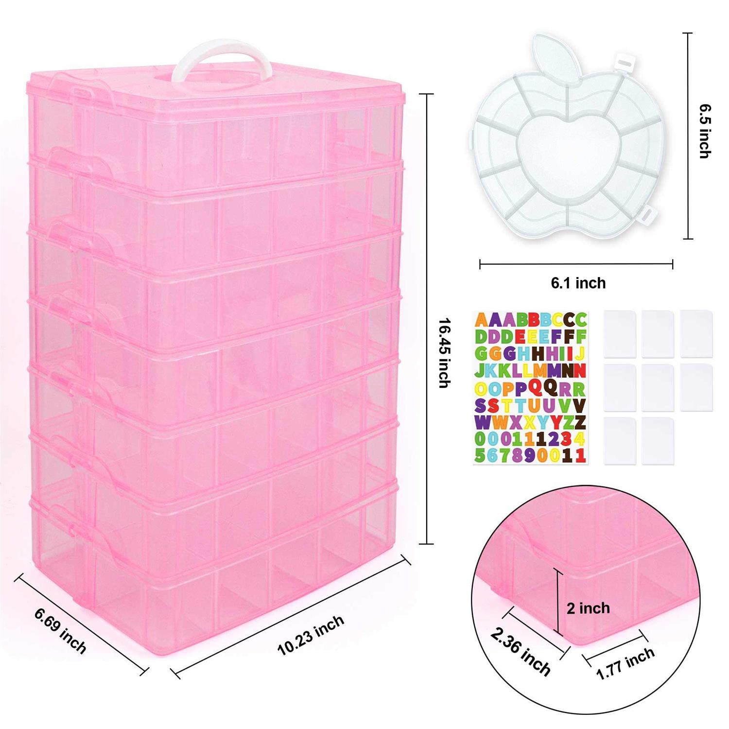 INSCRAFT 7 Layers Stackable Storage Container 70 Adjustable Compartments - Image 4
