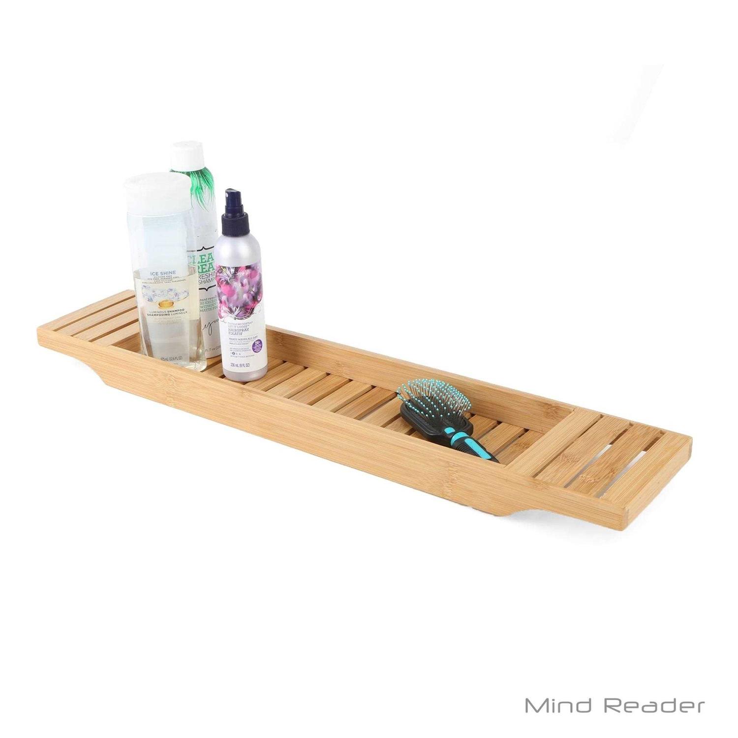 Mind Reader Bamboo Bathtub Caddy - Image 3