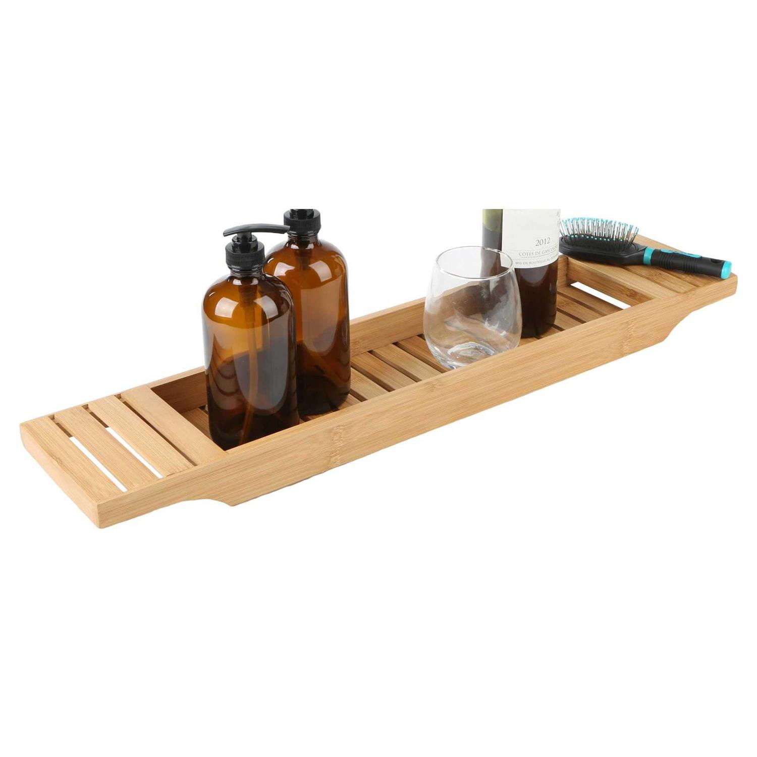 Mind Reader Bamboo Bathtub Caddy - Image 4