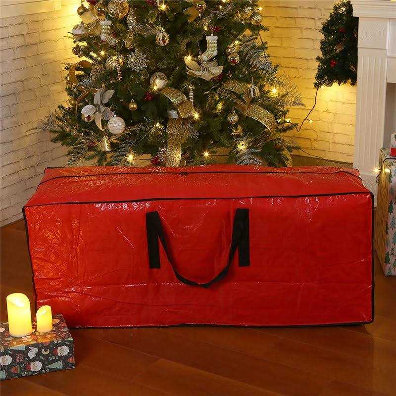Sattiyrch Christmas Tree Storage Bag Fits Up Xmas Disassembled Trees with Durable Reinforced Handles & Dual Zipper - Image 2