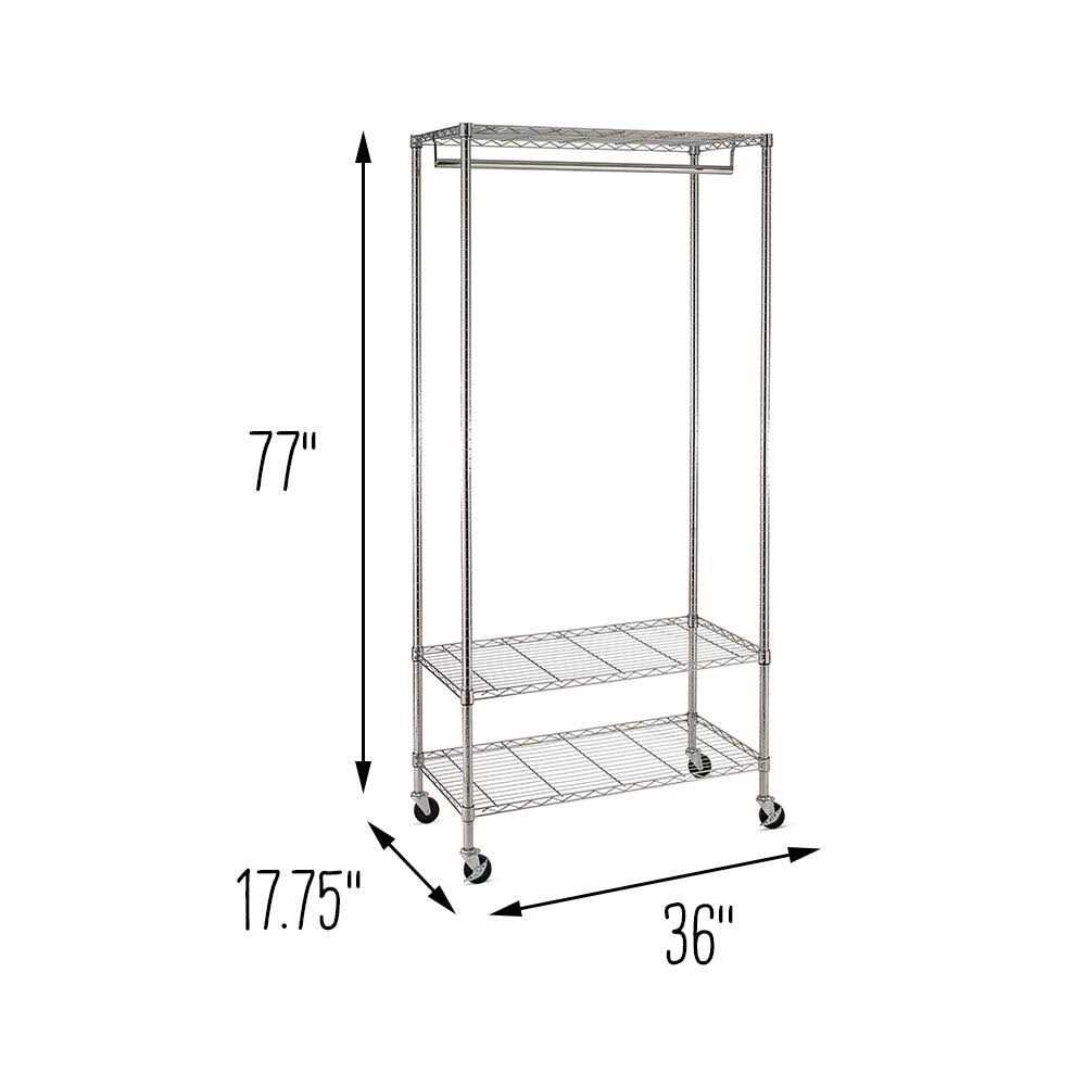 Honey Can Do 3 Shelf Deluxe Garment Rack - Image 3