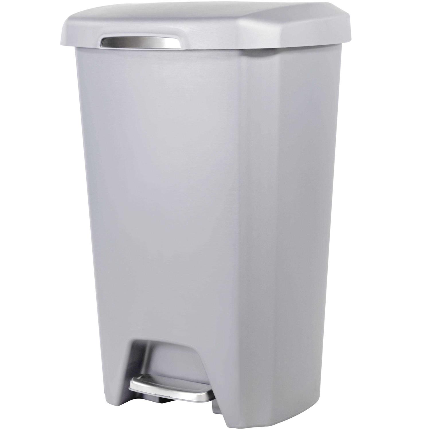 Hefty Plastic Soft Close Step on Kitchen Trash Can