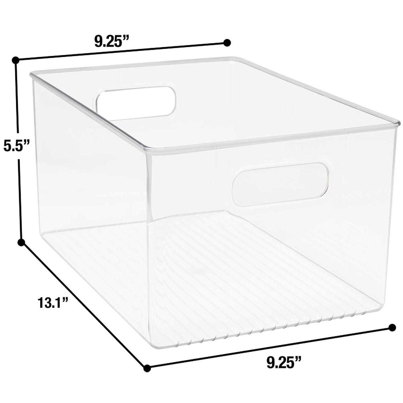 Sorbus Clear Plastic Storage Organizing Bins - Image 2