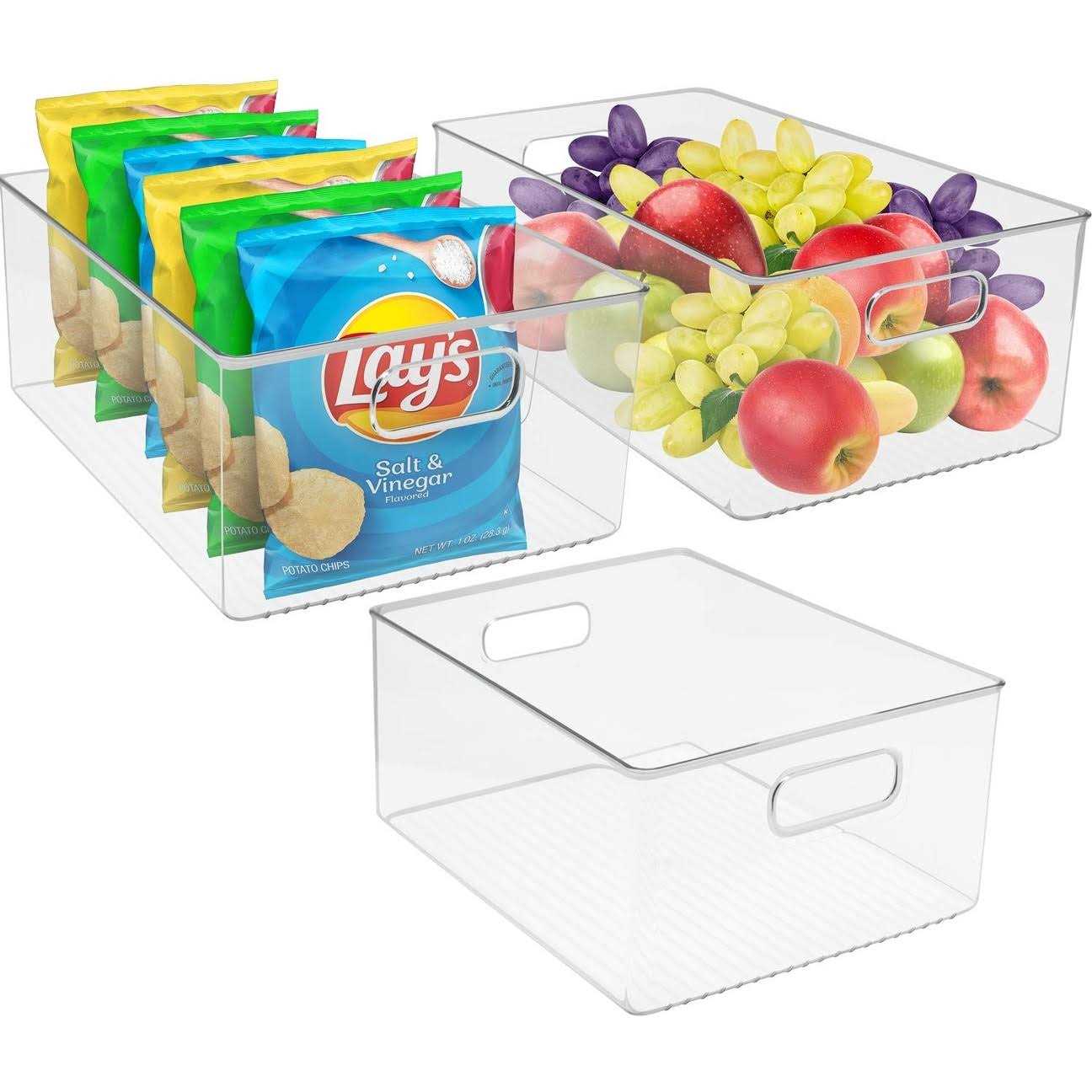 Sorbus Clear Plastic Storage Organizing Bins - Image 3