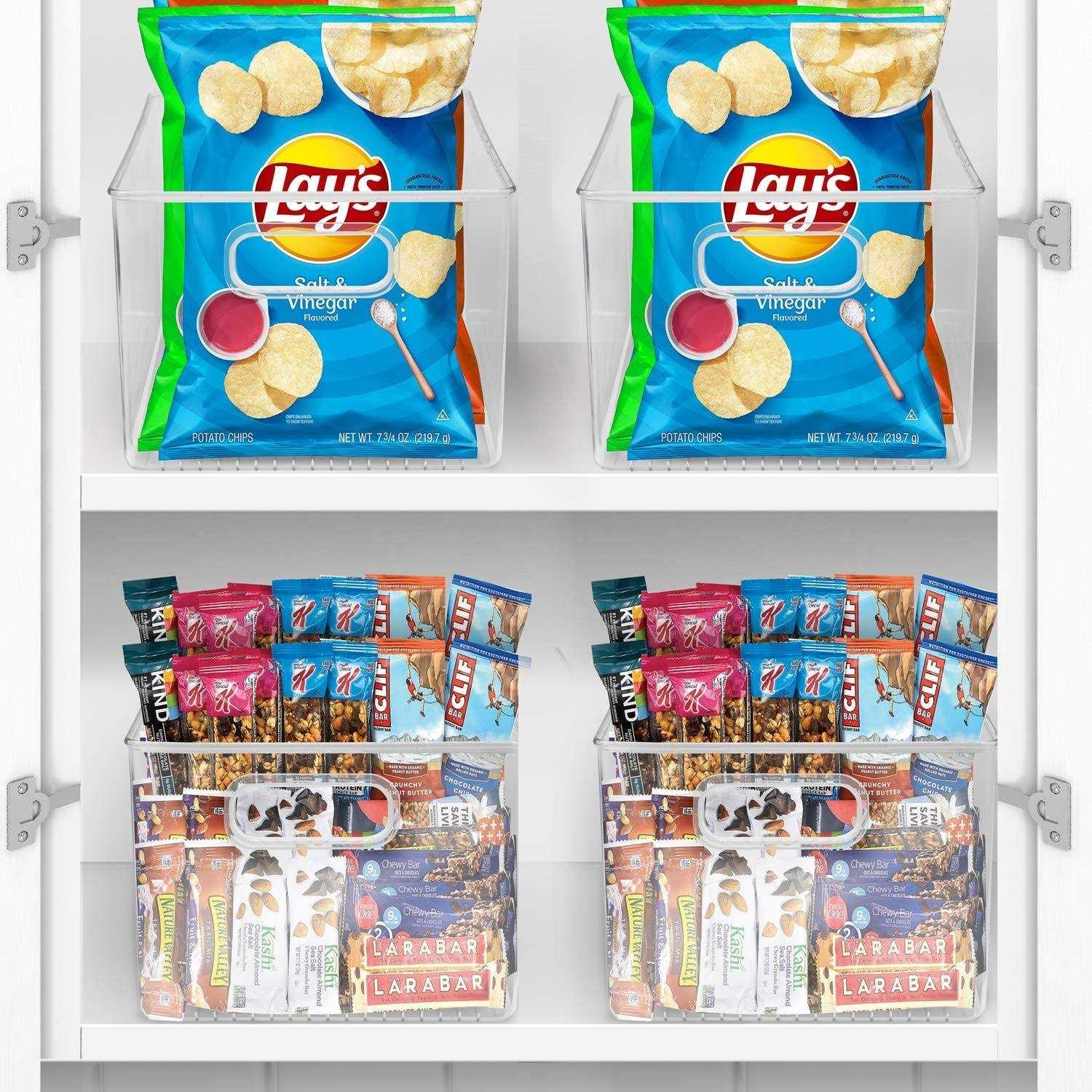 Sorbus Clear Plastic Storage Organizing Bins - Image 4