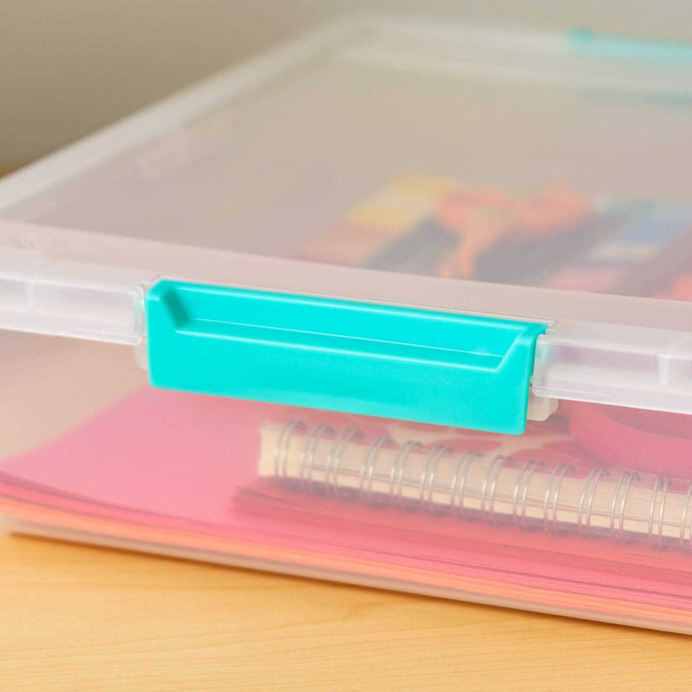 IRIS USA 4Pack 5.5qt Large Clear Plastic Storage Container Clip Box with Latching Lids - Image 5