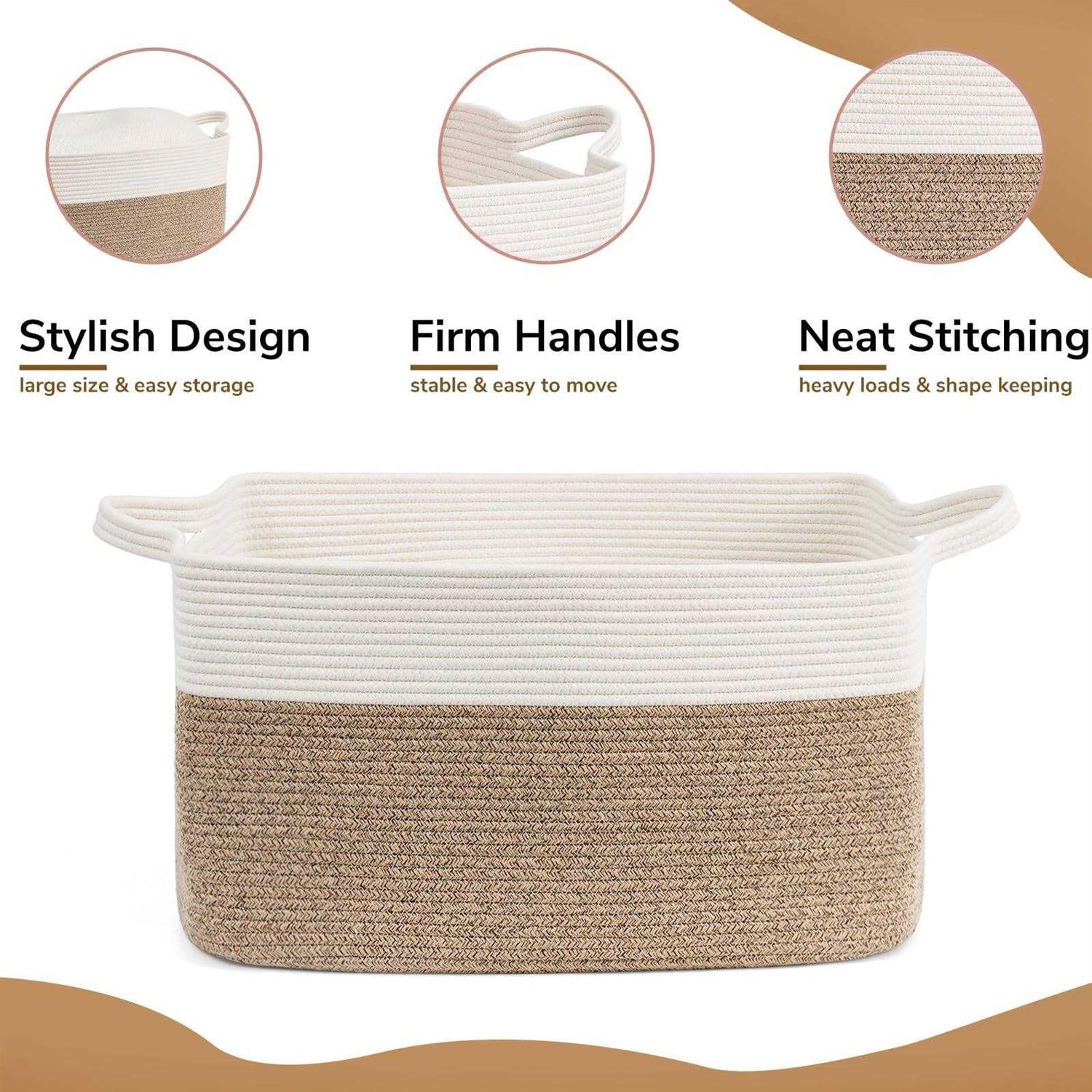 Goodpick Woven Storage Rectangle Basket - Image 2