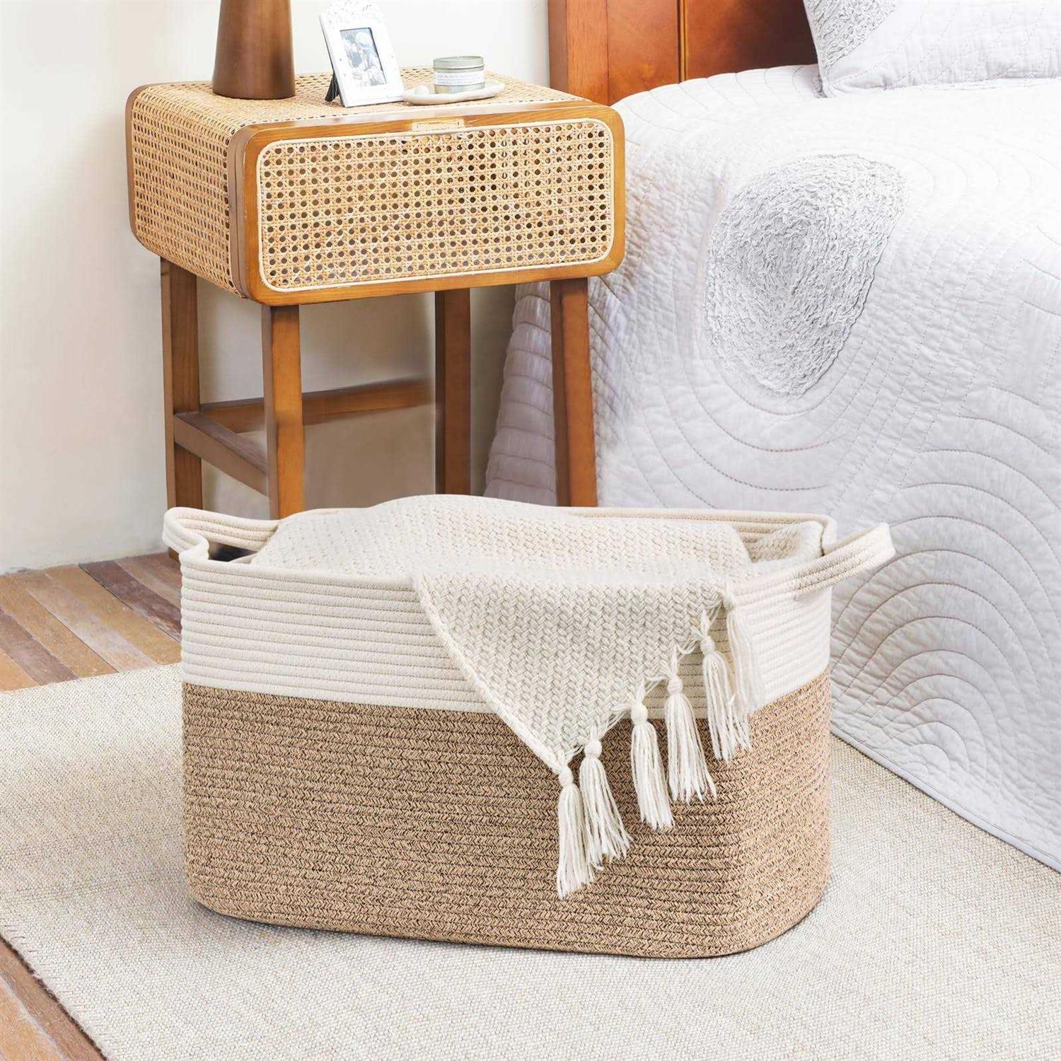 Goodpick Woven Storage Rectangle Basket - Image 4