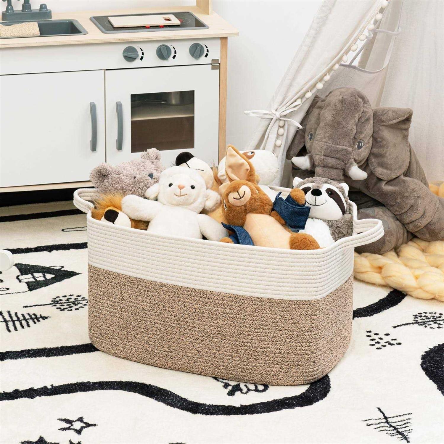 Goodpick Woven Storage Rectangle Basket - Image 5