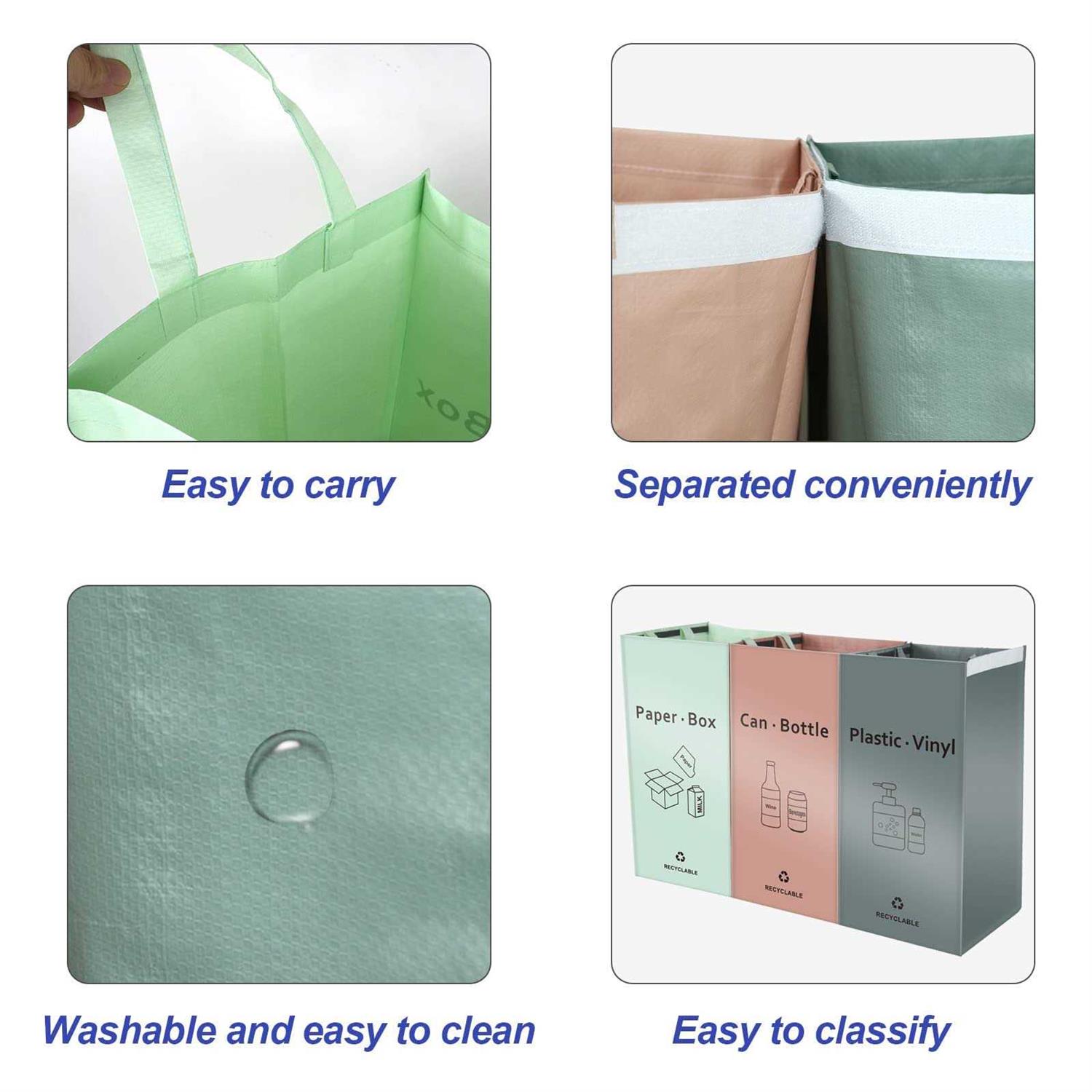 JIALAI Home Separate Recycling Waste Bin Bags for Kitchen Home - Image 2