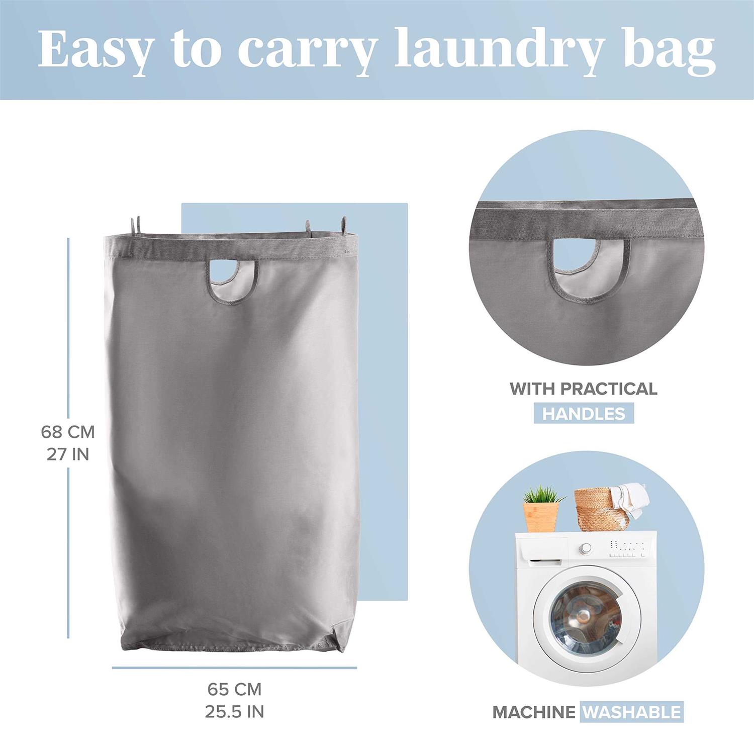 Lonbet Laundry Hamper with Lid XL 100 L Large Hampers for Laundry with Handles - Image 2