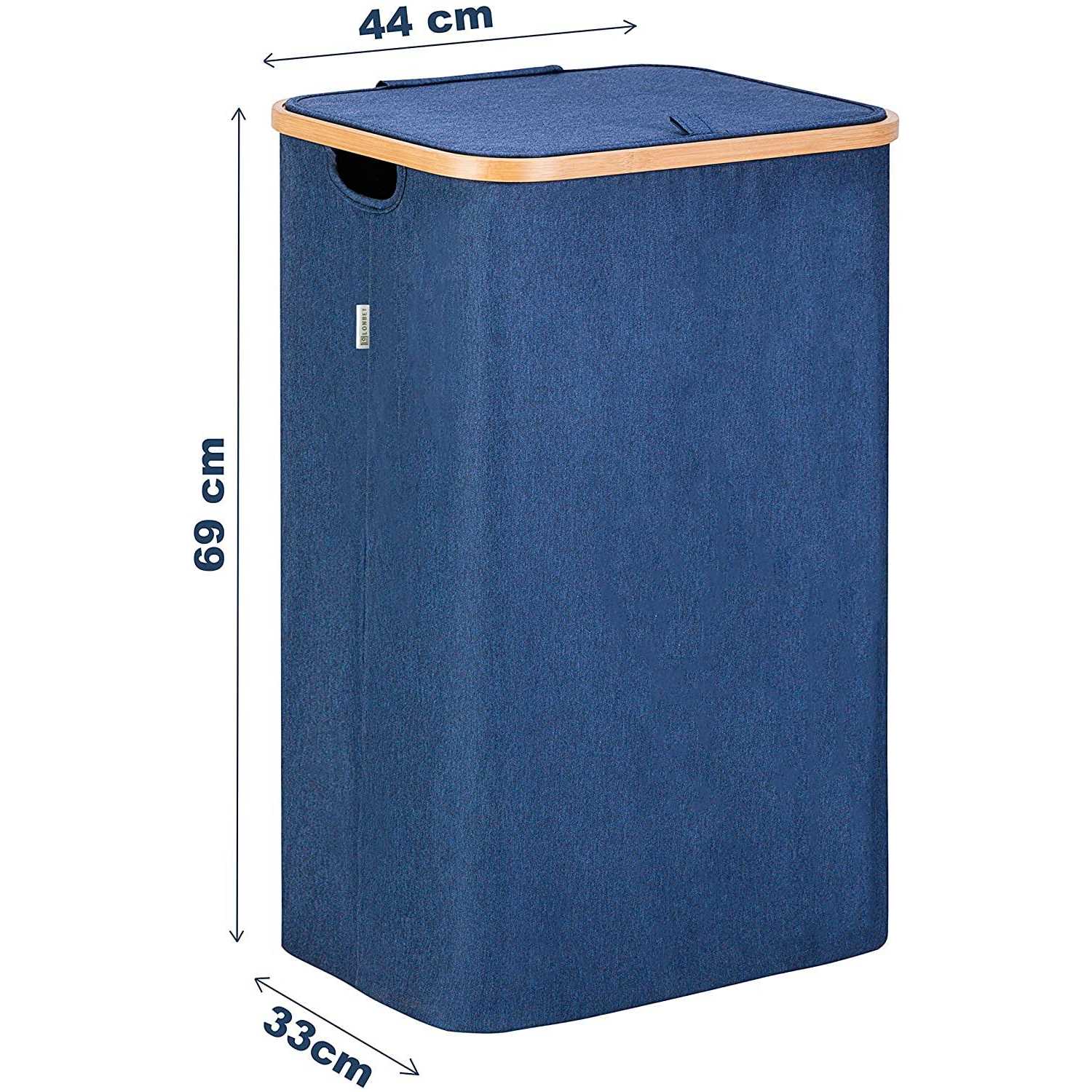 Lonbet Laundry Hamper with Lid XL 100 L Large Hampers for Laundry with Handles - Image 2