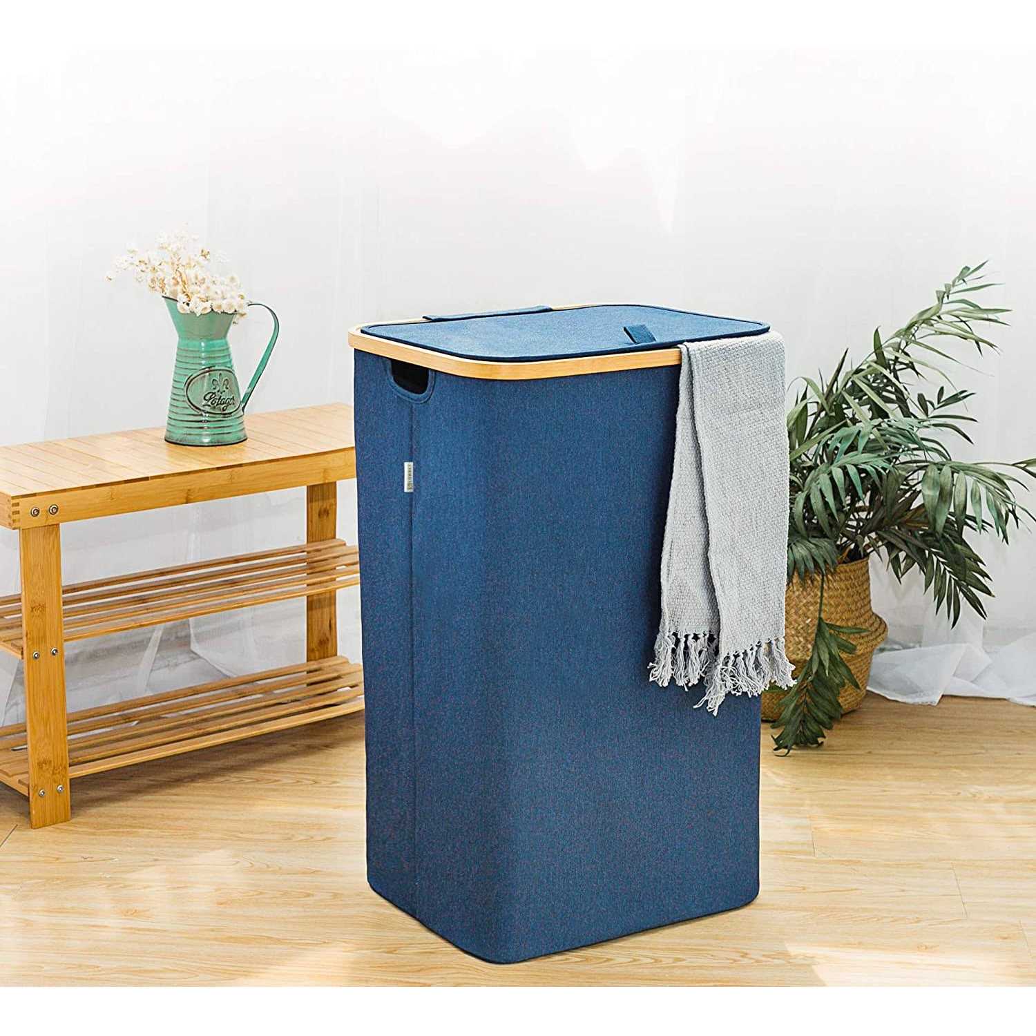 Lonbet Laundry Hamper with Lid XL 100 L Large Hampers for Laundry with Handles - Image 5