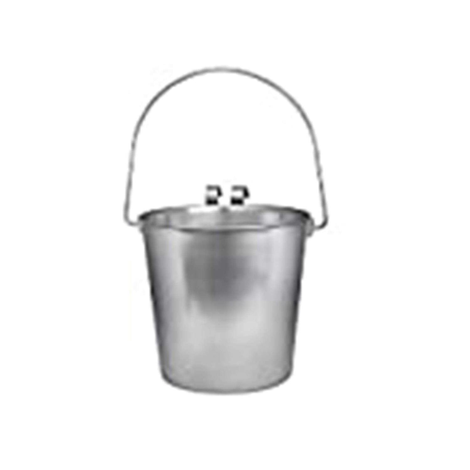 Indipets Stainless Steel Heavy Duty Flat-Sided Pail - Image 3