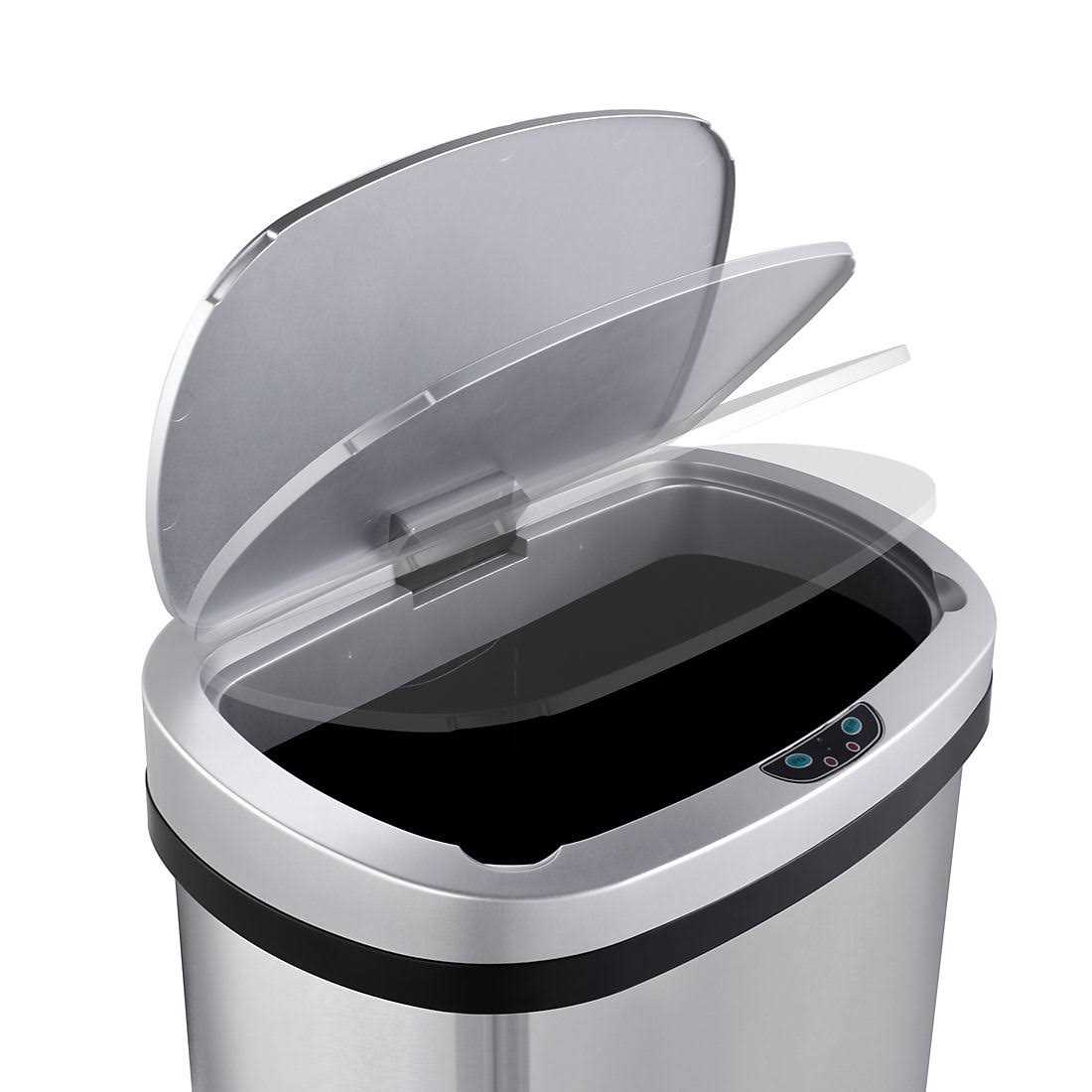 Innovaze Stainless Steel Oval Motion Sensor Trash Can Kitchen - Image 5
