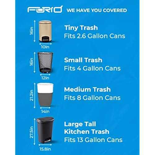 Forid 13 Gallon Trash Bags Clear Plastic Garbage Bags Medium Tall Trash - Image 2