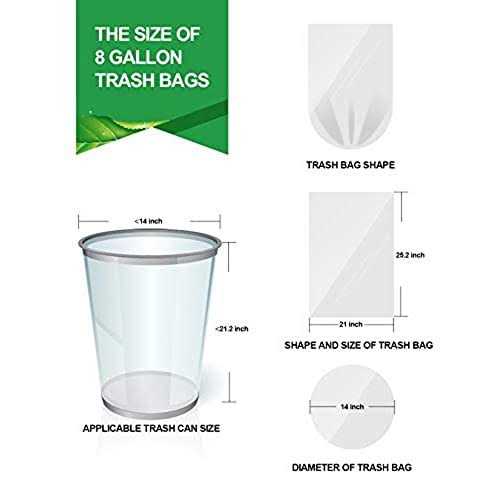 Forid 13 Gallon Trash Bags Clear Plastic Garbage Bags Medium Tall Trash - Image 4