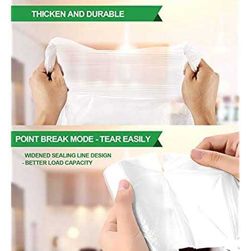 Forid 13 Gallon Trash Bags Clear Plastic Garbage Bags Medium Tall Trash - Image 5