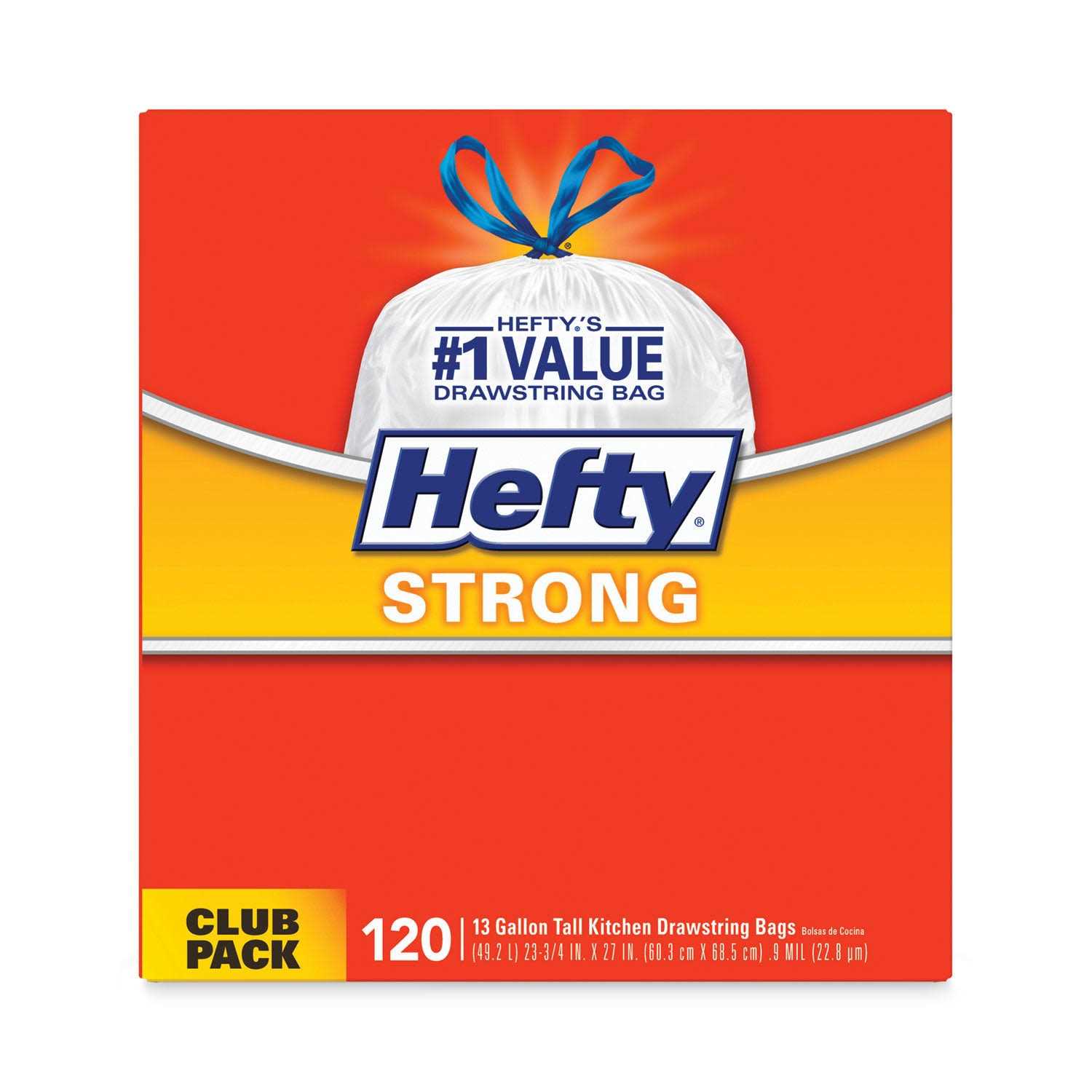 Hefty Strong 13 Tall Kitchen Drawstring Bags - Image 4