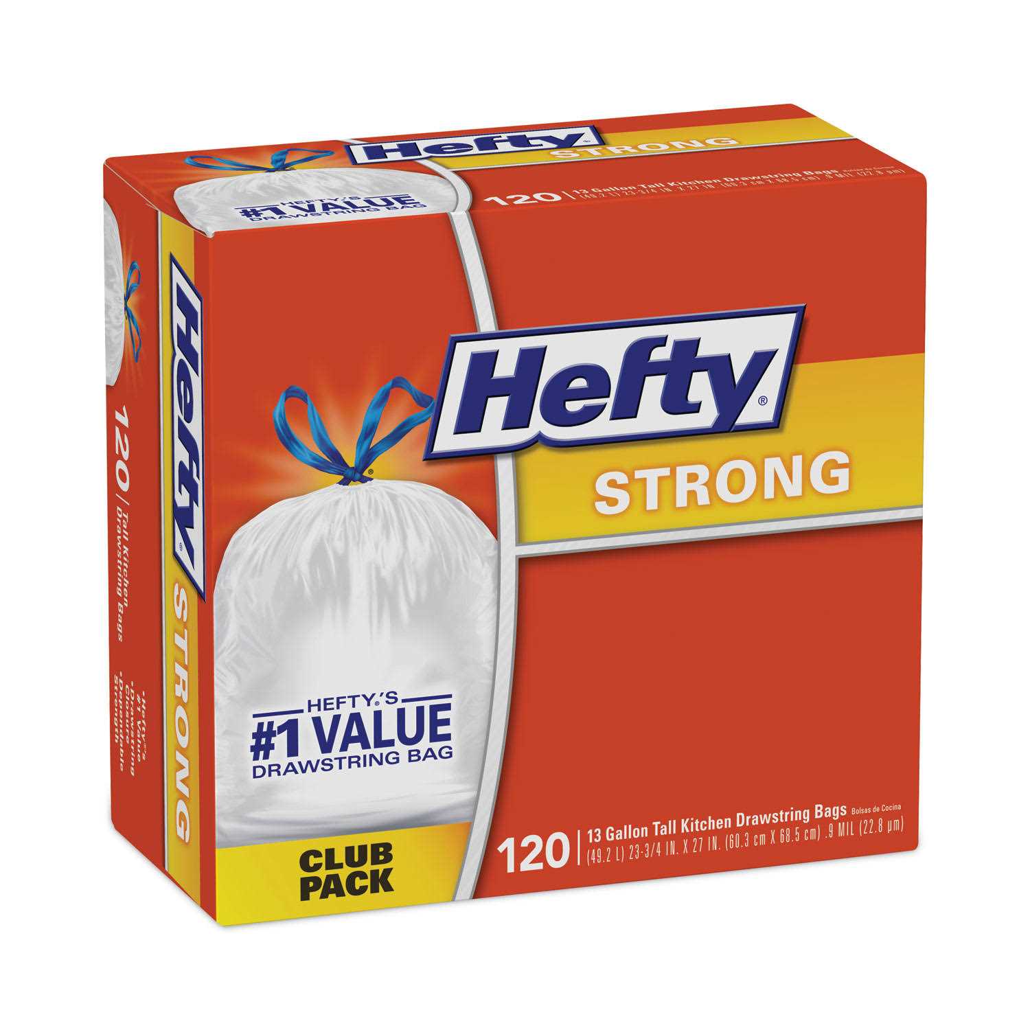Hefty Strong 13 Tall Kitchen Drawstring Bags - Image 5