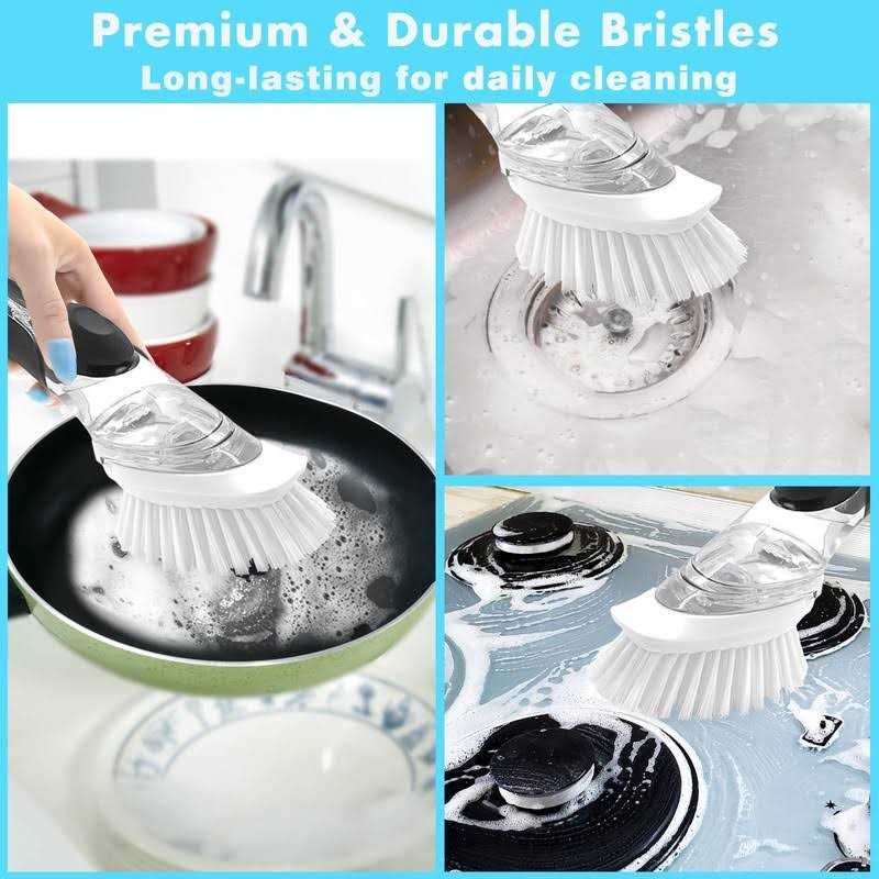 Dish Brush Refill 4 Pack Soap Dispensing Dish Brush Refills Dish Brush Replacement Head for OXO Dish Brush - Image 5