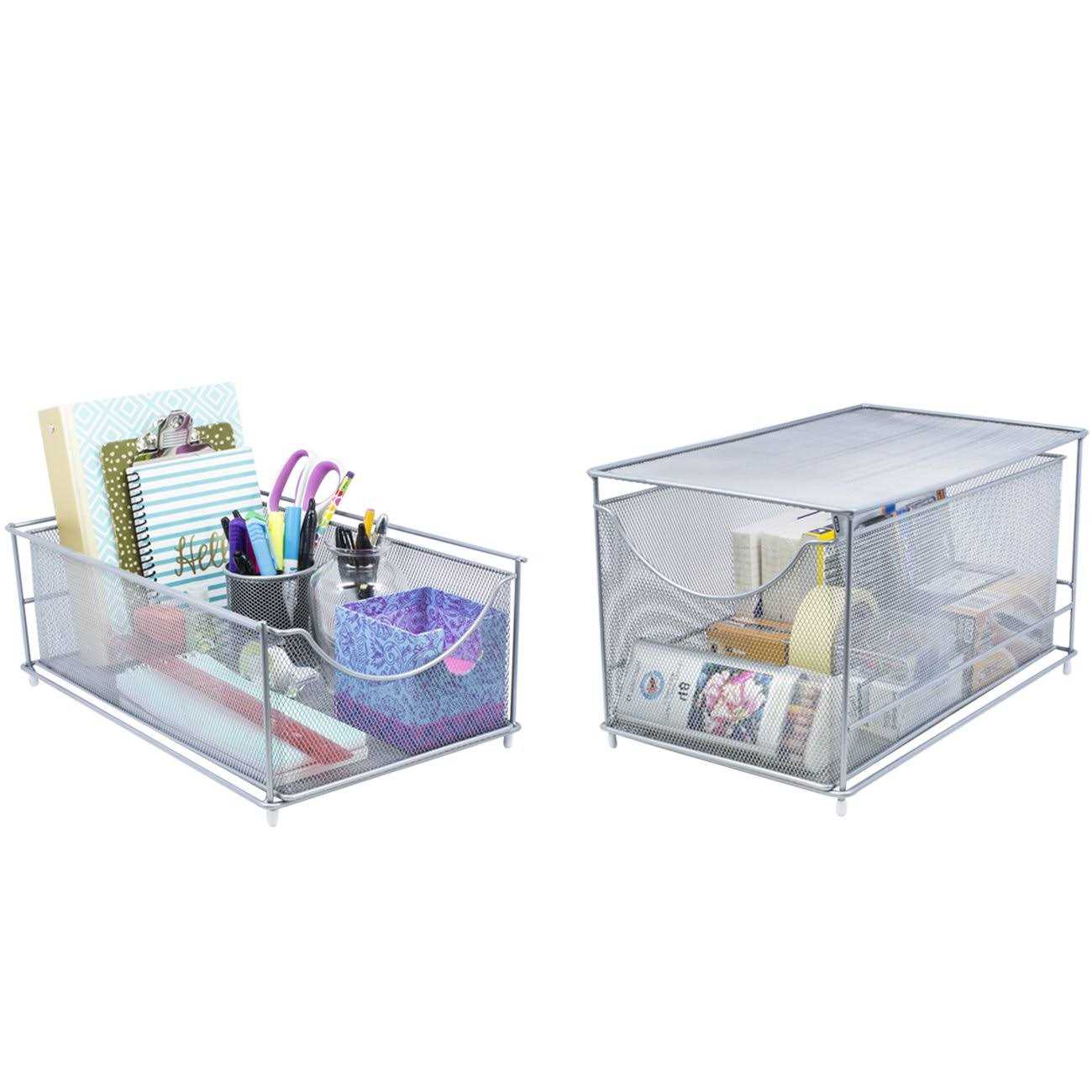 Sorbus 2 Tier Pull Out Cabinet Organizer - Image 3