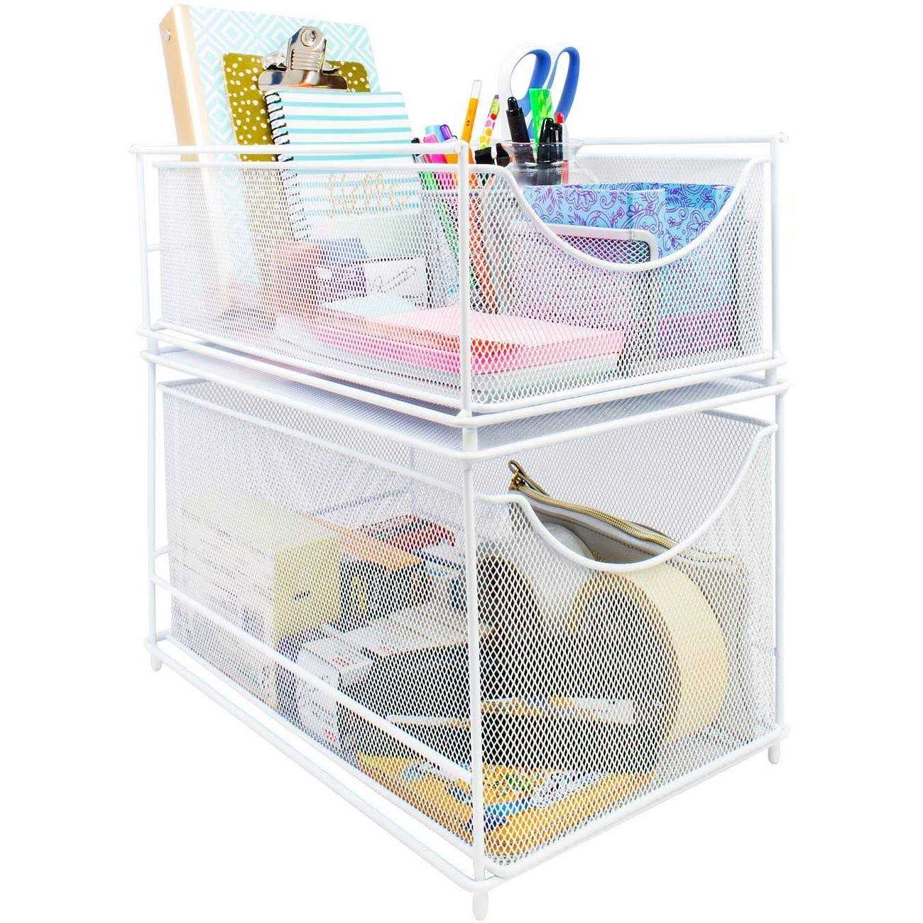 Sorbus 2 Tier Pull Out Cabinet Organizer - Image 4