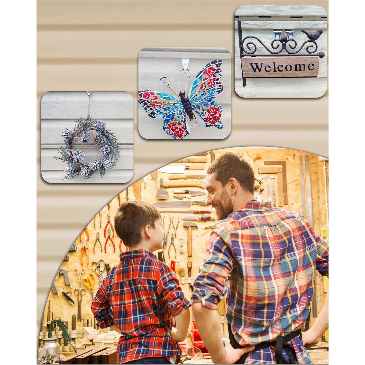 Naceture Vinyl Siding Hooks for Hanging No Damage on Your Vinyl Siding wall - Image 4