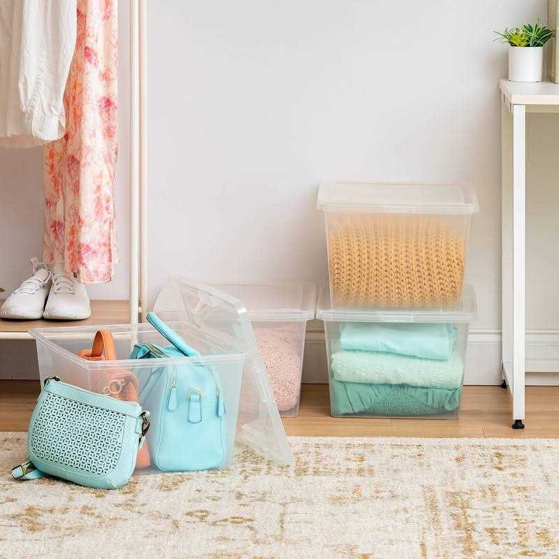 IRIS USA Plastic Storage Bin Tote Organizing Container with Latching Lid - Image 2