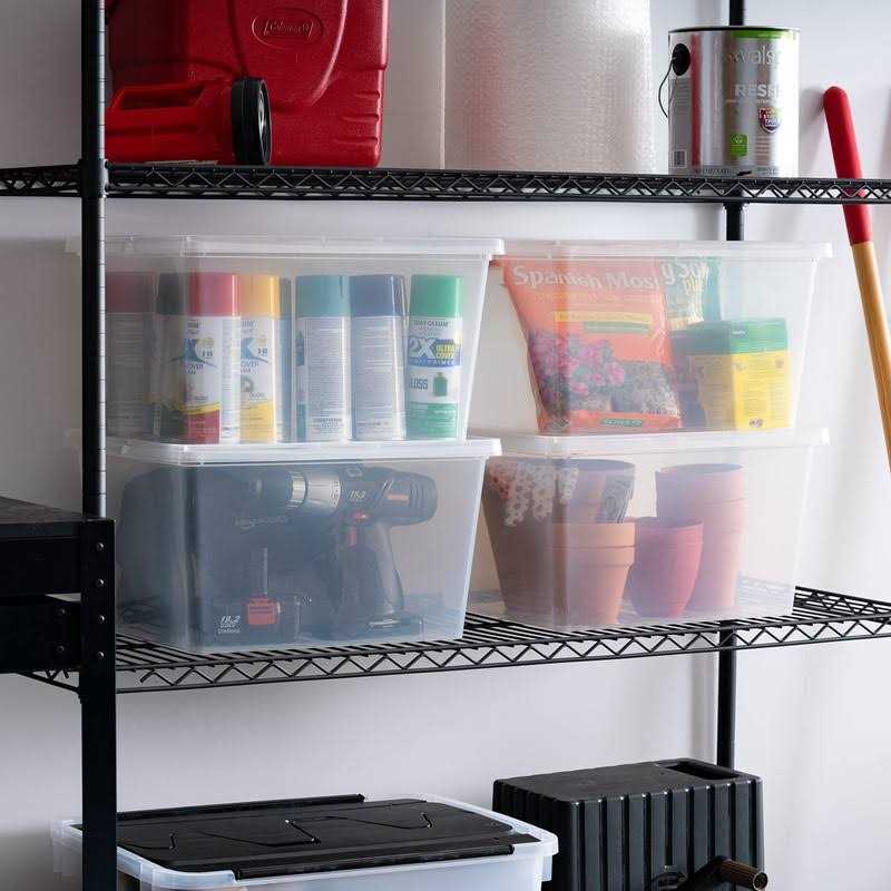 IRIS USA Plastic Storage Bin Tote Organizing Container with Latching Lid - Image 5