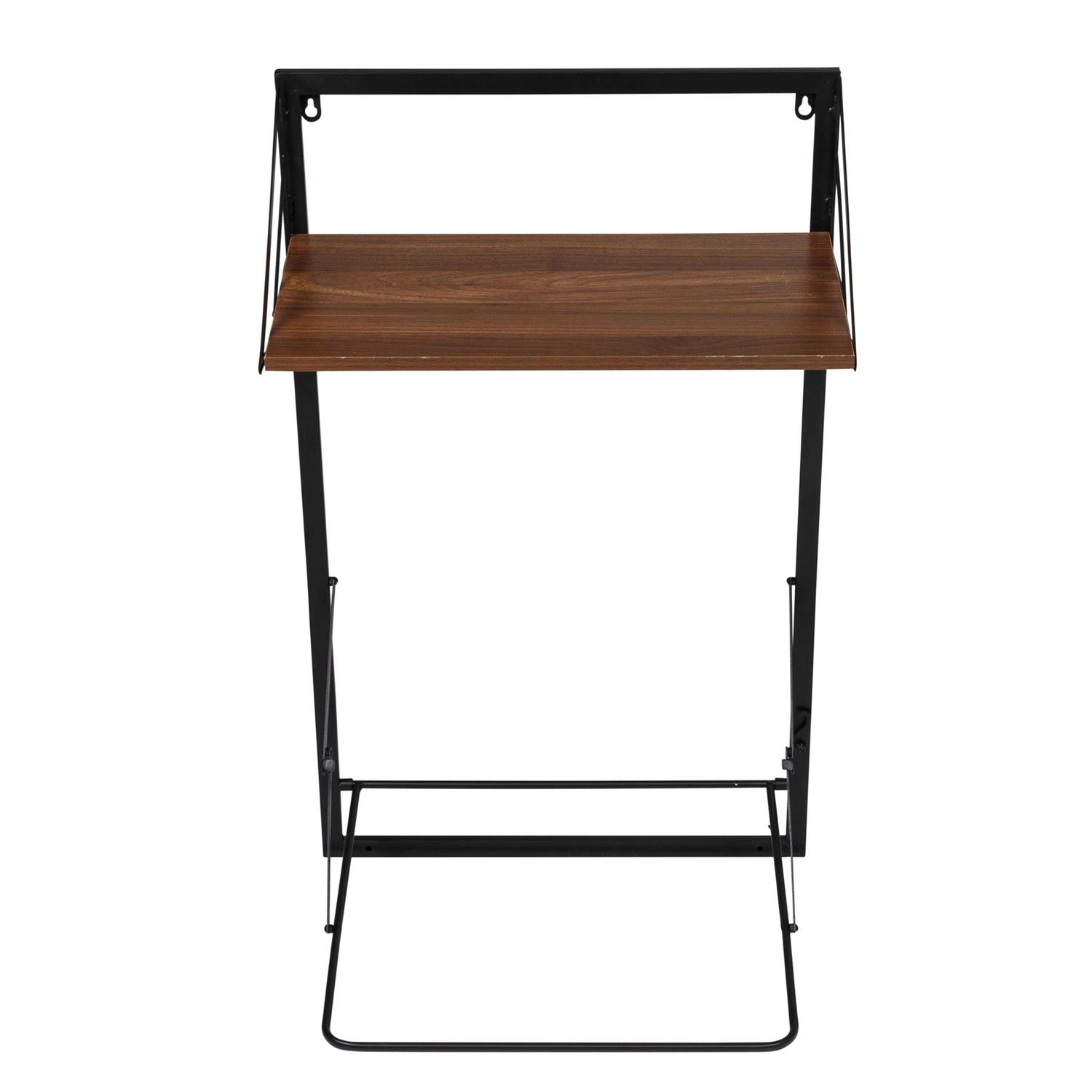 Honey-Can-Do Wall Mounted Hamper with Wood Shelf - Image 2