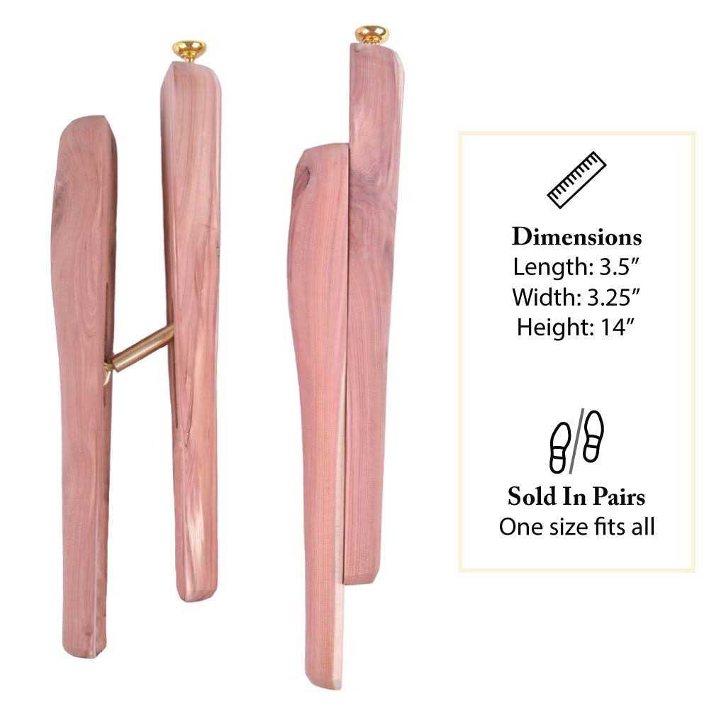 FootFitter Cedar Boot Shaft Shapers Boot Tree Shaft Inserts for Men & Women - Image 2