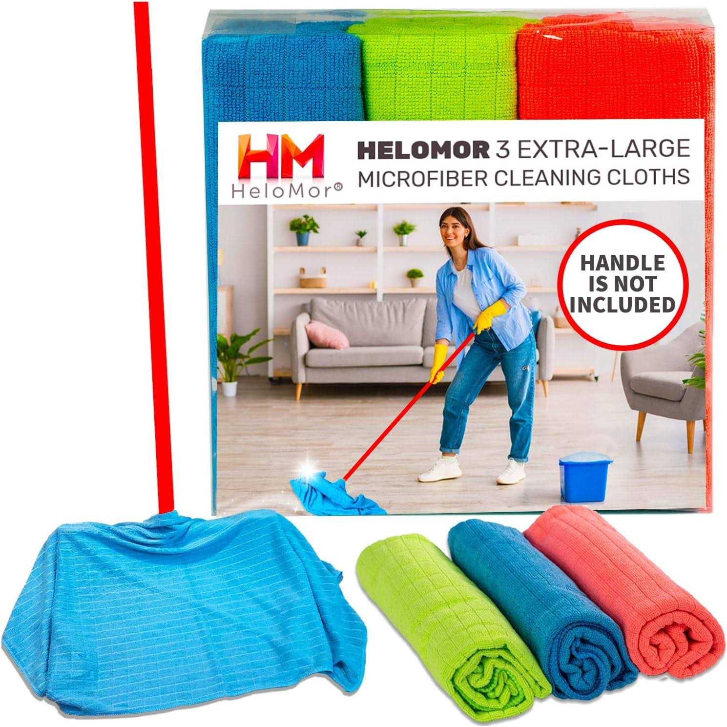 HELOMOR Extra Large Floor Microfiber Cleaning Cloth