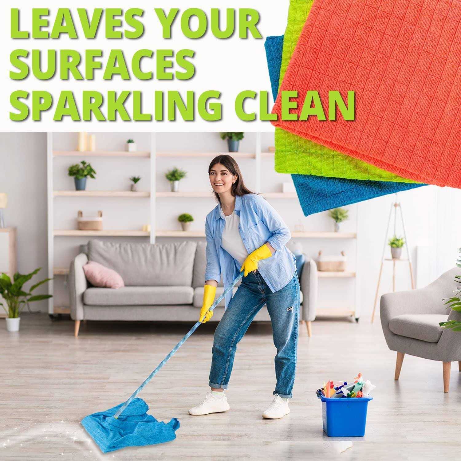 HELOMOR Extra Large Floor Microfiber Cleaning Cloth - Image 4