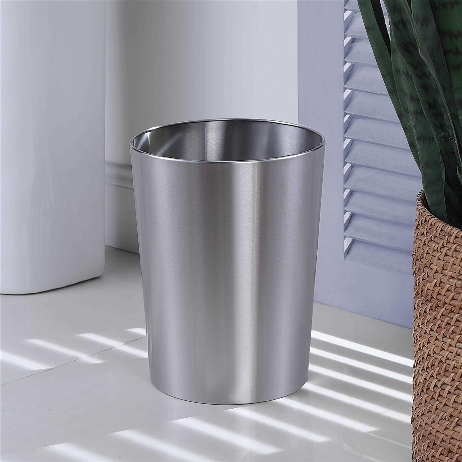 Mainstays Metal Bathroom Wastebasket - Image 4