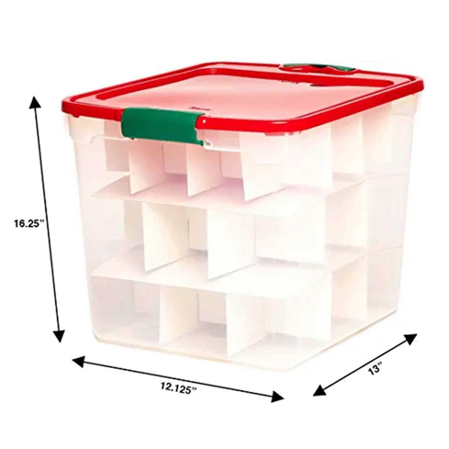 HOMZ 31 Quart Holiday Clear Plastic Storage Container - Image 5