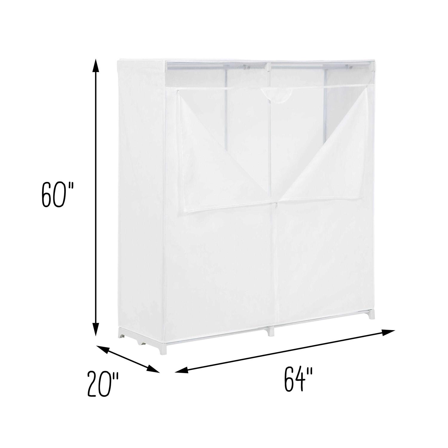 Honey Can Do White Freestanding Storage Closet with Cover - Image 3
