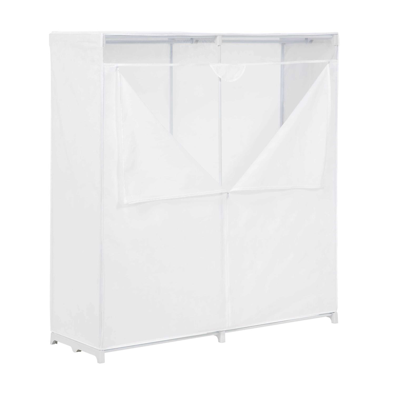 Honey Can Do White Freestanding Storage Closet with Cover - Image 4