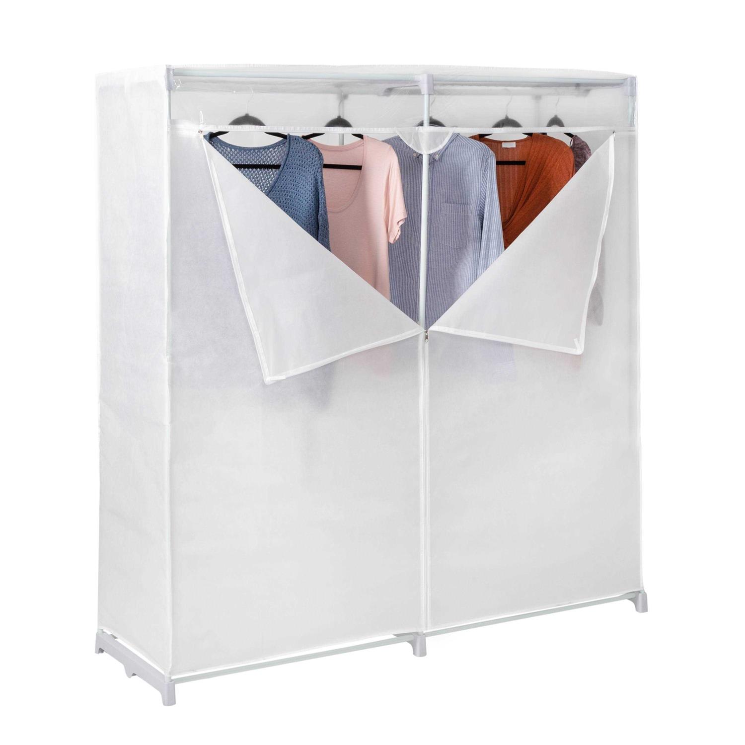 Honey Can Do White Freestanding Storage Closet with Cover - Image 5