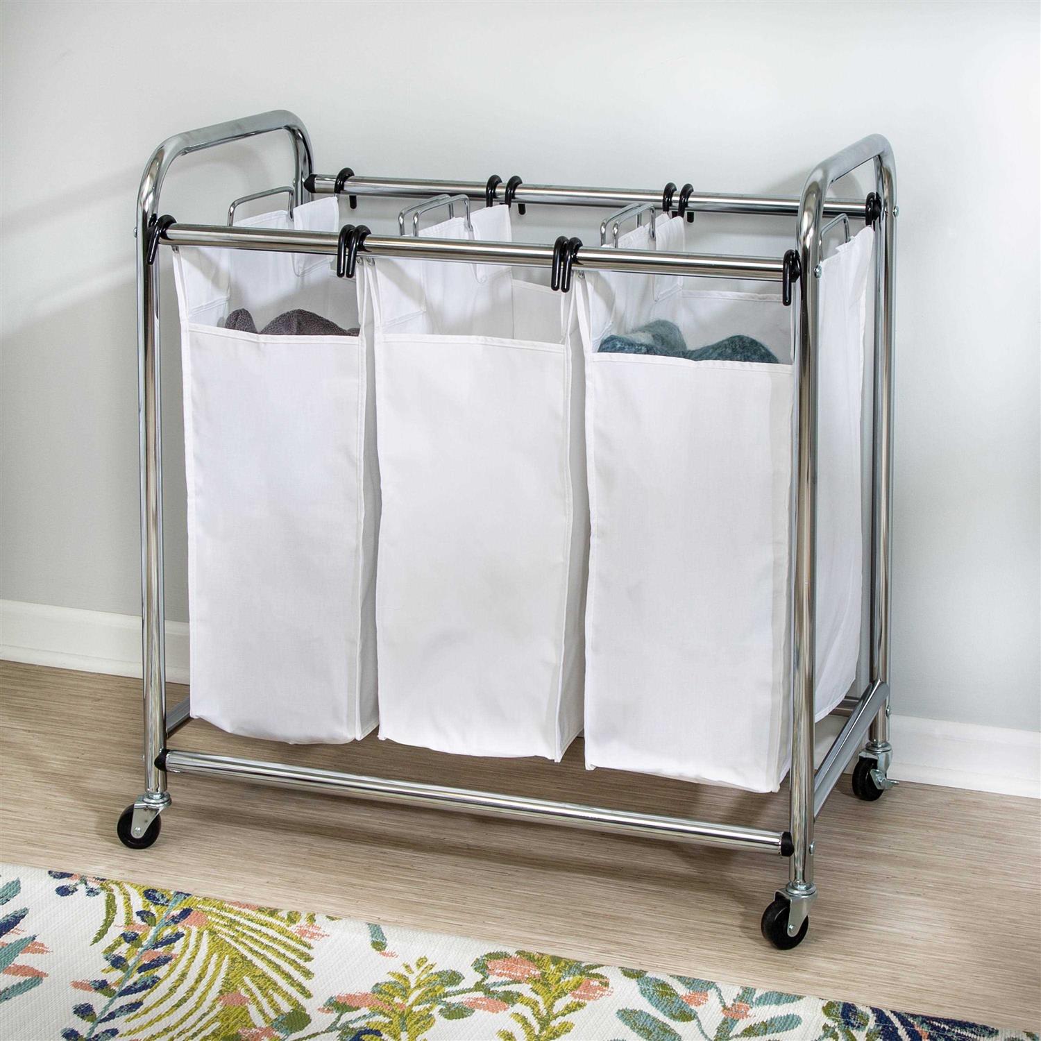 Honey Can Do Heavy-Duty Triple Laundry Sorter - Image 5