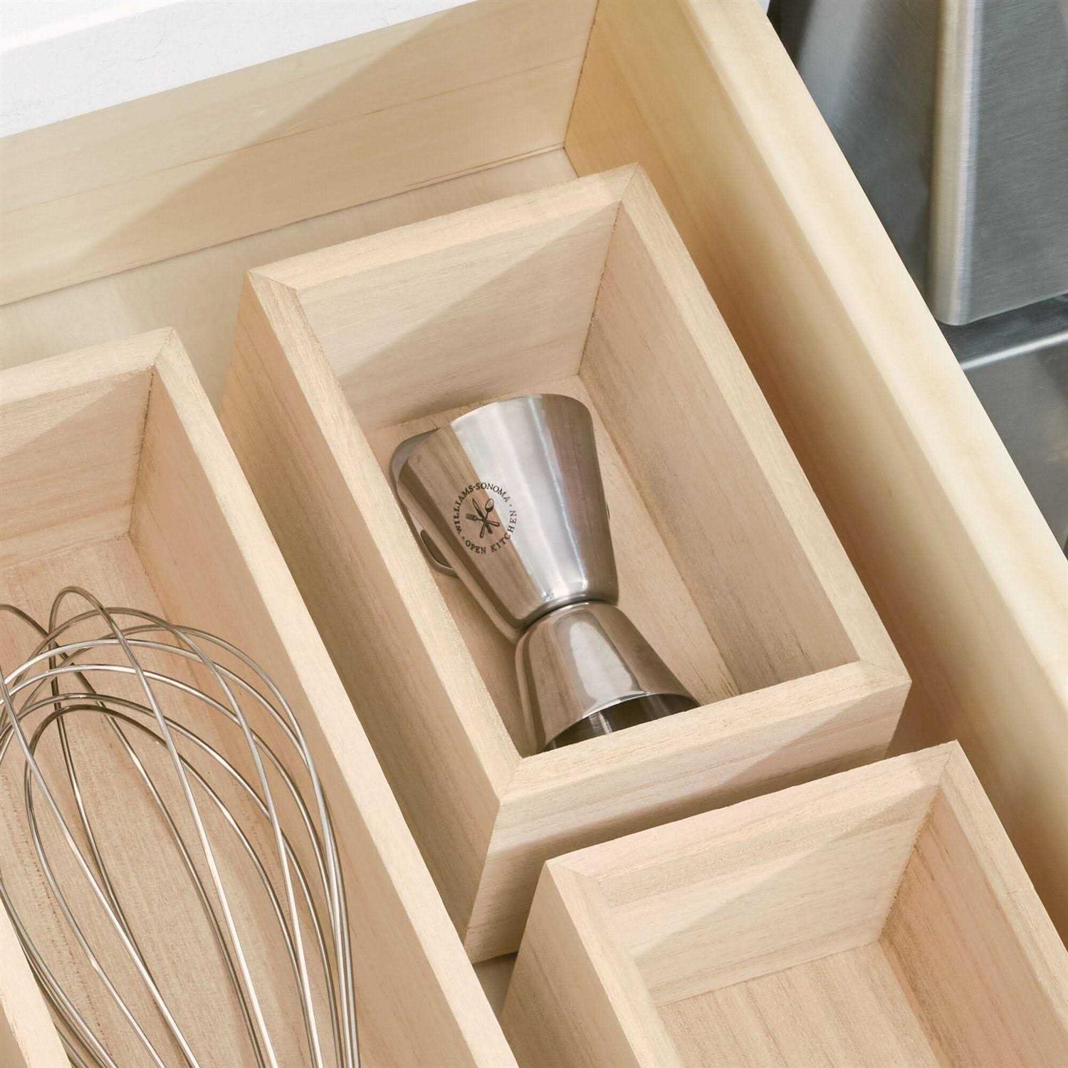 iDesign Ecowood Natural Paulownia Wood Drawer Organizer Bin - Image 4