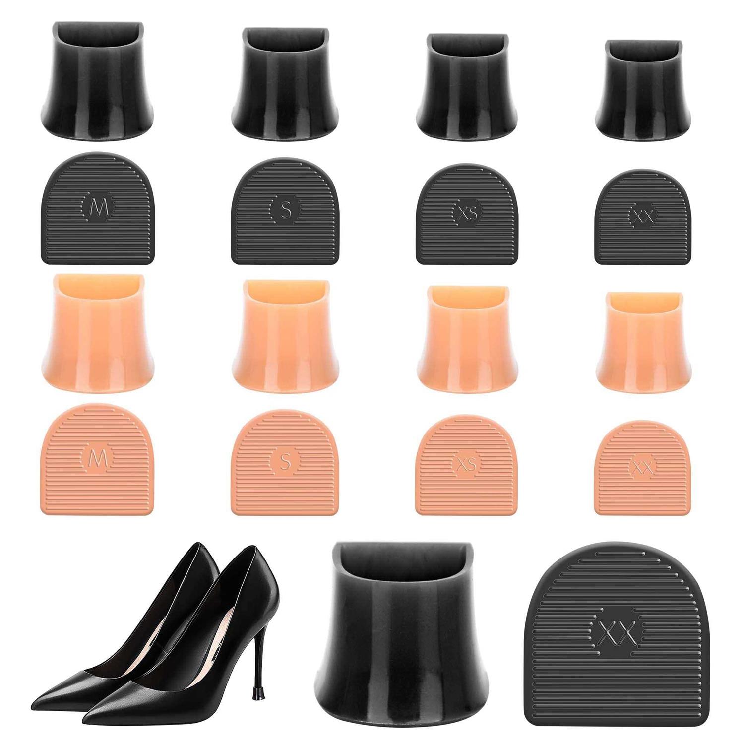 Soogree High Heel Protective Heel Caps 8 Pairs Heel Tip Covers 4 Sizes High Heel Stoppers