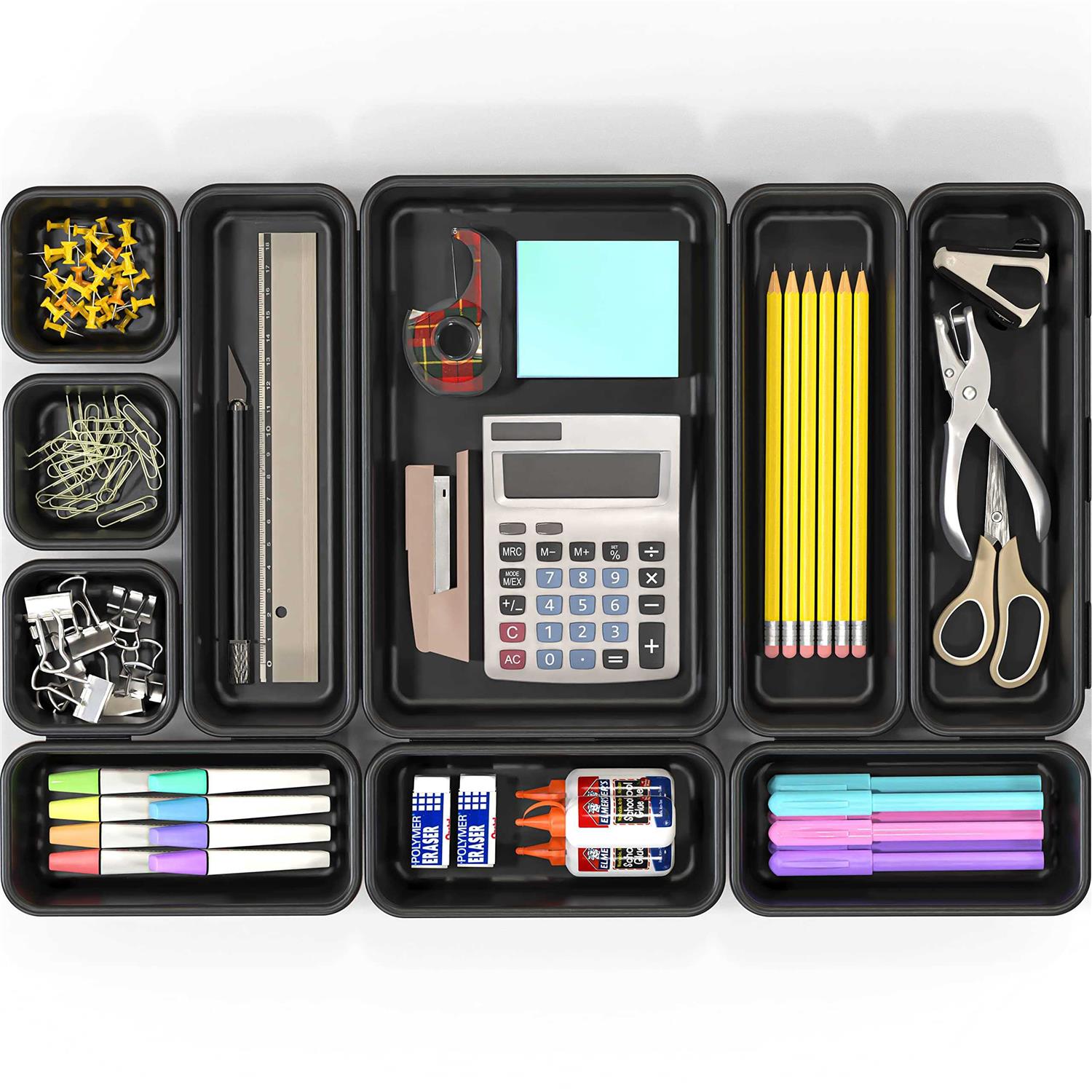 Simple Houseware Black Desk Drawer Organizer - Image 2