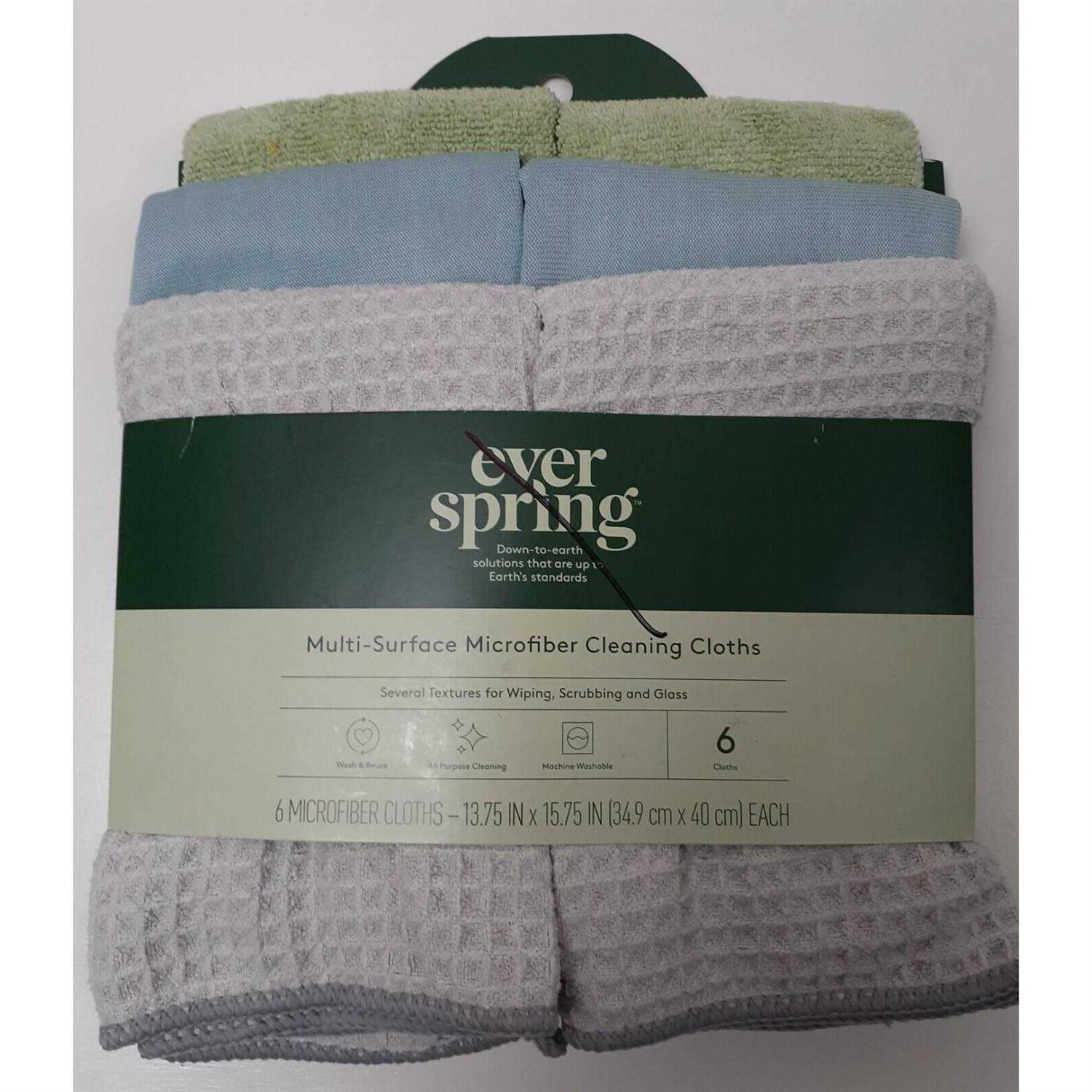 Everspring Multi-Surface Textured Microfiber Cleaning Cloths Pack - Image 3