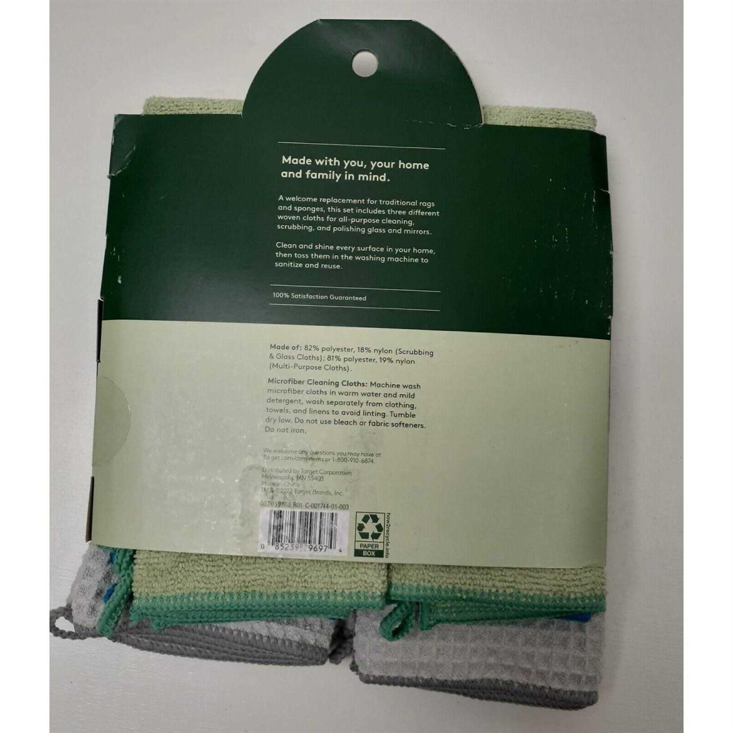 Everspring Multi-Surface Textured Microfiber Cleaning Cloths Pack - Image 4