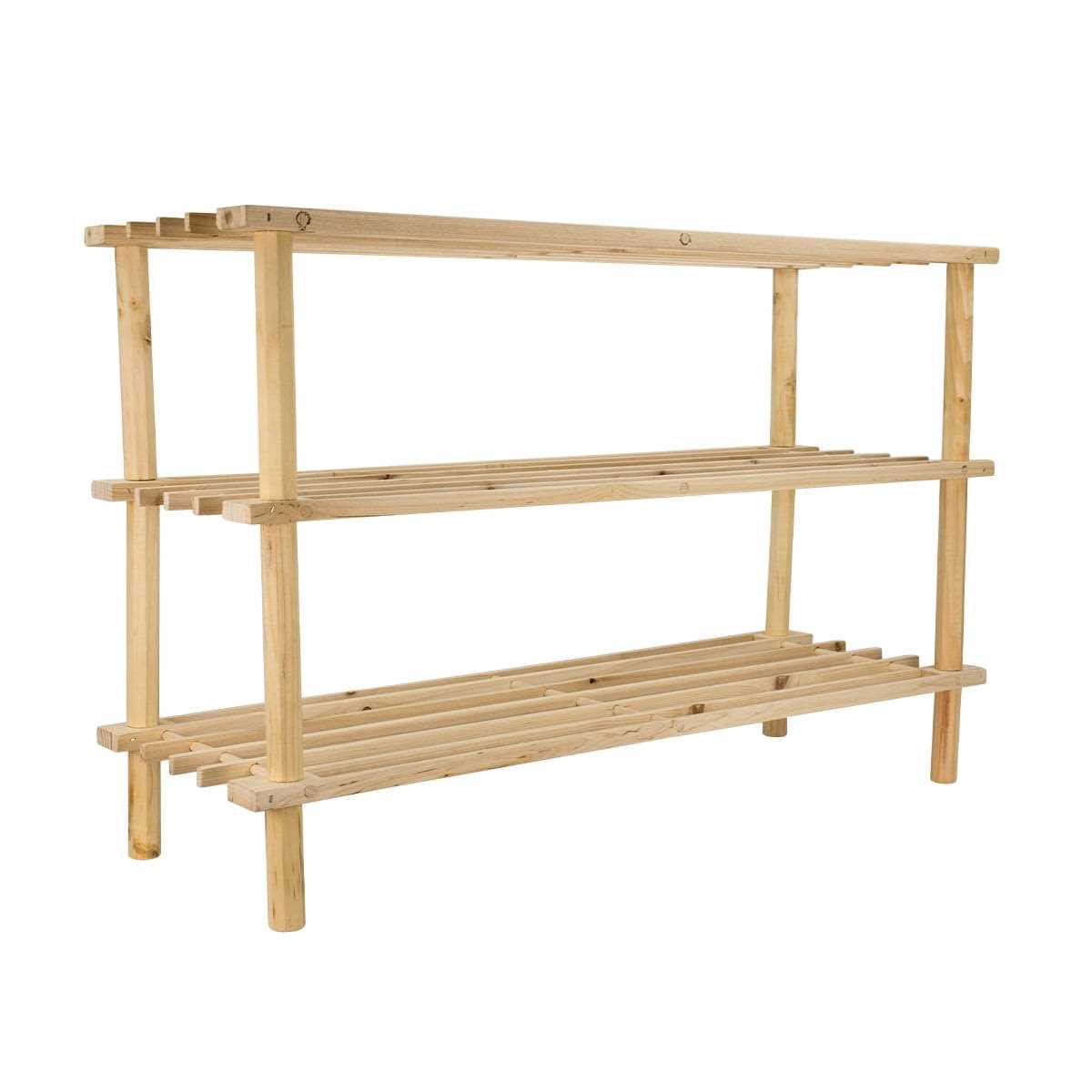 Home Basics 3 Tier Wooden Shoe Rack - Image 5