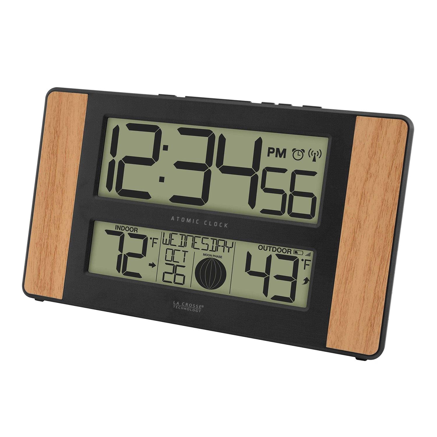 La Crosse Technology Atomic Digital Clock with Outdoor Temperature - Image 2