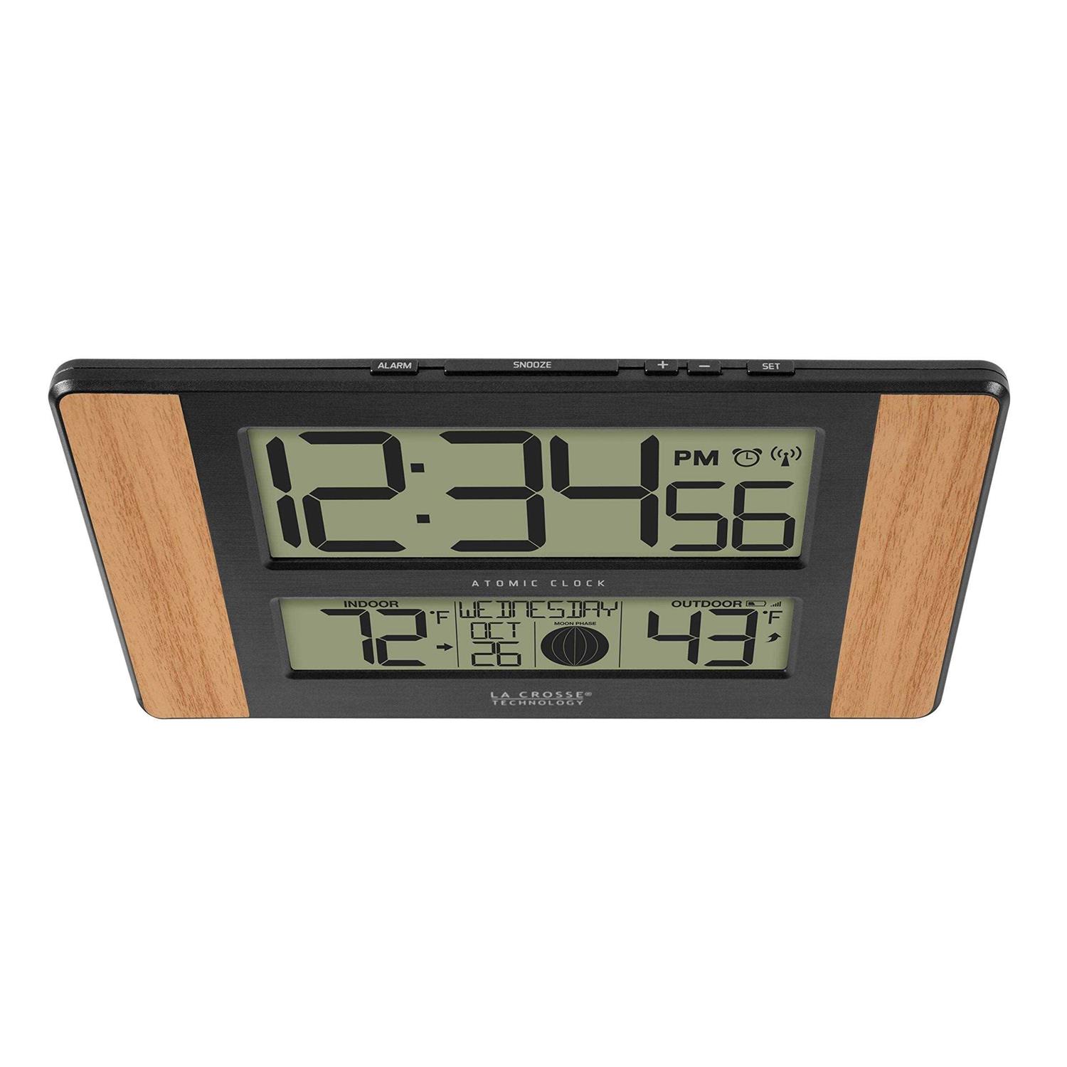 La Crosse Technology Atomic Digital Clock with Outdoor Temperature - Image 3